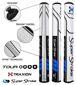 Super Stroke Traxion Tour 3.0 Wit Blauw