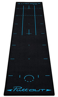 PuttOut Putting Mat Zwart Blauw