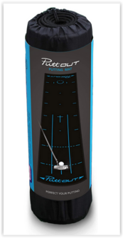 PuttOut Putting Mat Zwart Blauw