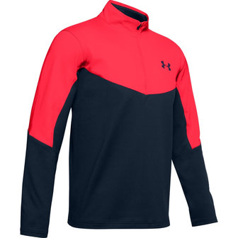 1355490-628-Under Armour Midlayer Navy Coral  1/2 Rits