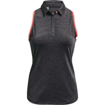 Under Armour Zinger Sleeveless Tipped Polo Jet Gray