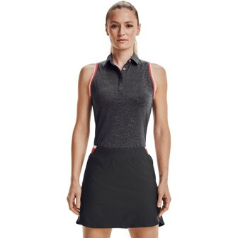 Under Armour Zinger Sleeveless Tipped Polo Jet Gray