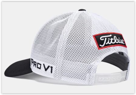 Titleist Tour Performance Mesh Cap Black White Black