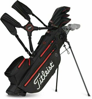 Titleist Players 4 Stadry Standbag Black Red