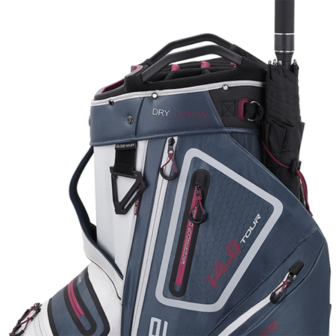 Big Max Dri Lite Tour Cartbag Navy Grey Burgundy