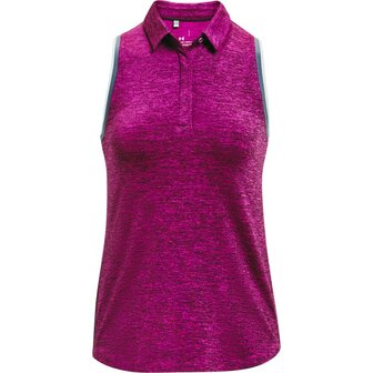 Under Armour Zinger Sleeveless Tipped Polo Polaris Purple