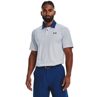 Under Armour T2G Printed Polo White Blue Mirage