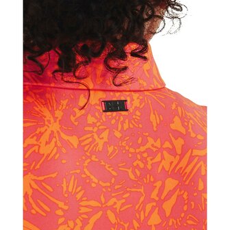 Under Armour Zinger Printed Dames Polo Pink Shock Orange Blast