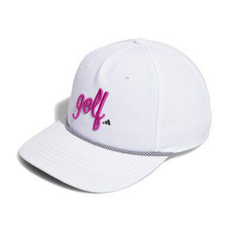 Golf Dames Cap Adidas 5 Panel Script Wit Pink