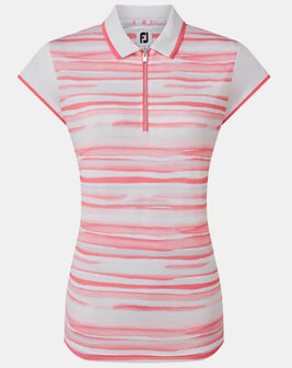 Footjoy Cap Sleeve Watercolour Print Coral