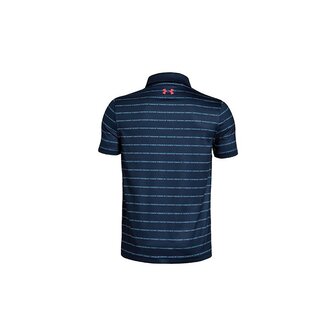 Under Armour Treadborne Stripe Junior Golf Polo Navy