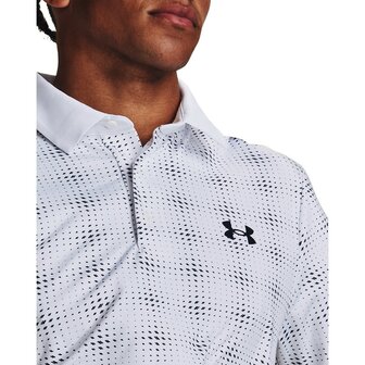 Under Armour Playoff Polo 3.0 Print-White Midnight Navy