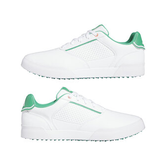 Golfschoenen Adidas Heren Retrocross Wit Groen