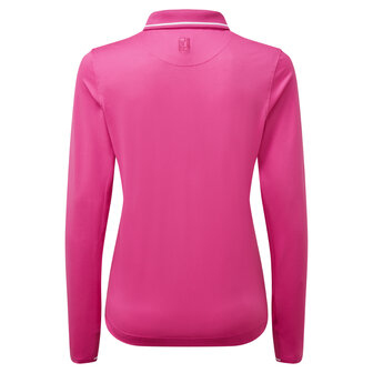 Footjoy Dames Thermal Jersey Lange Mouw Polo Fuchia