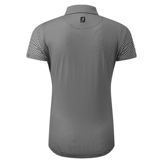 Footjoy Houndstooth Print Dames Polo Zwart