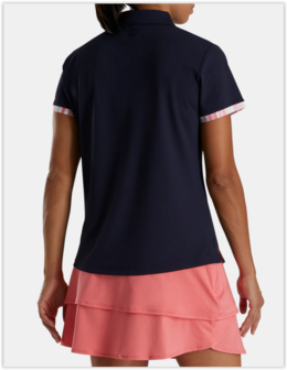 Footjoy Trim Pique Dames Polo Navy