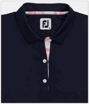 Footjoy Trim Pique Dames Polo Navy