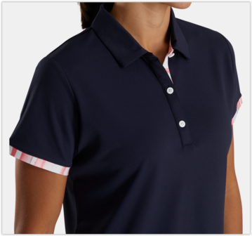 Footjoy Trim Pique Dames Polo Navy