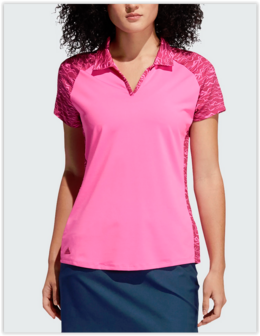 Adidas Ultimate Print SS Polo Pink