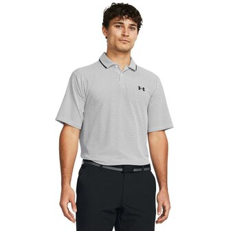 Heren Golfpolo Under Armour Iso-Chill Verge Croscutt Wit Zwart