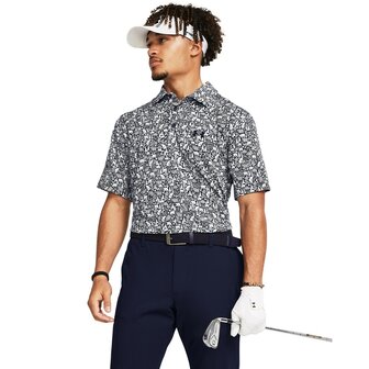 Under Armour Playoff Golfpolo 3.0 Printed- Polo-Bear Botanic Navy