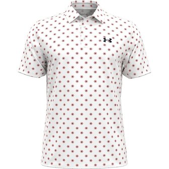 Under Armour Playoff Polo 3.0 Printed- Polo-Wit Pink Fizz