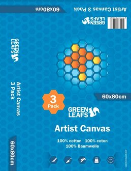 katoenen canvas schildersdoeken 60x80 3 pack