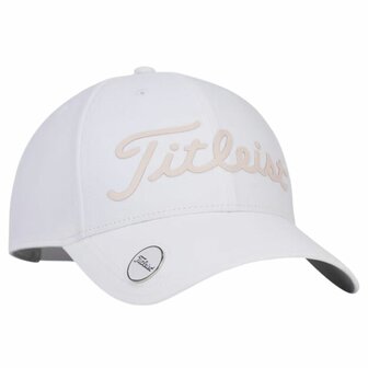 Titleist Players Performance Ball Marker Dames Cap Wit Rose