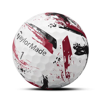 Golfballen Taylormade Speed Soft Ink Wit Rood