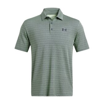 Under Armour Playoff Golfpolo 3.0 Printed- Micro-Pine Matrix Green 