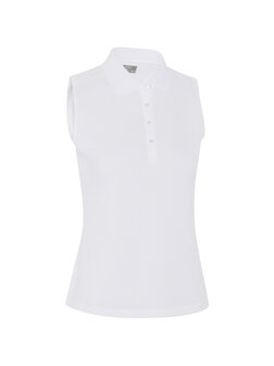 Mouwloos Dames Callaway Polo Shirt Knit Bright White