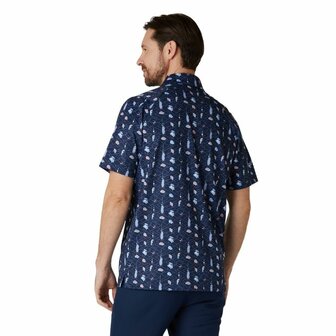 Callaway Heren Golfpolo Essentials Print In Peacoat