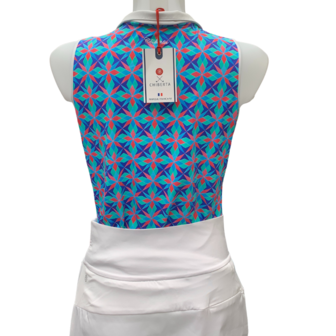 Chiberta  Faience Mouwloze Dames Golfpolo Multi Kleuren