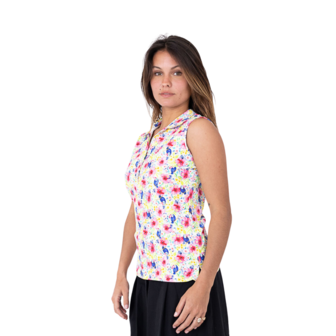 Chiberta Solimoes Mouwloze Dames Golfpolo Printed