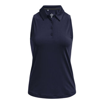 Under Armour Zinger Mouwloze Golfpolo Midnight Navy