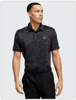 Adidas Jaquard Polo Carbon Black