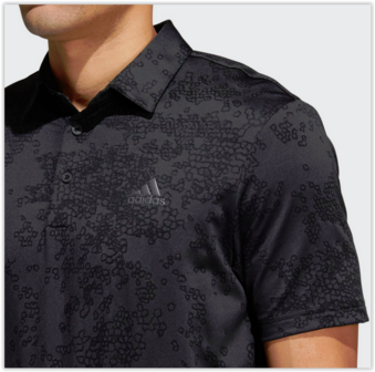 Adidas Jaquard Polo Carbon Black