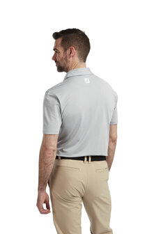 Footjoy Lisle Eng Band Grey Lime Polo