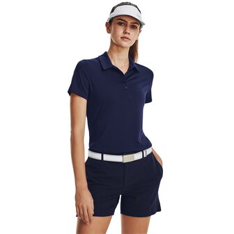 Dames Golfpolo Under Armour Zinger Short Sleeve Midnight Navy