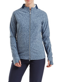 Footjoy Full Zip Dames Space Dye Thermal Midlayer Navy