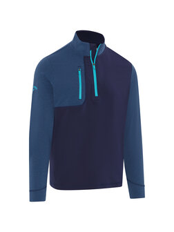 Callaway Aquapel Mixed Media 1/4 Zip Pullover Peacoat