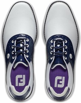 Golfschoenen Dames Footjoy Traditions Wit Navy Spikeless