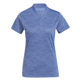 Adidas W Jacquard Mouwloze Dames Polo Blauw