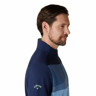 Callaway Colour Block 1/4 Zip Base Layer Golf Top Peacoat