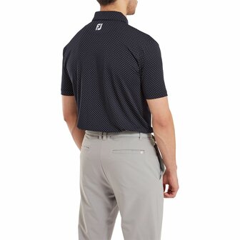 Footjoy Slisle Dot Heren Polo Shirt Navy