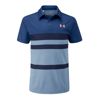 Under Armour Treadborne Engineered Junior Golf Polo Lava