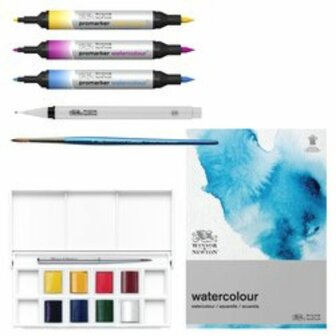 Winsor&amp;Newton Mixed Media Set-Aquarel 7-Delig