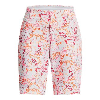 Under Armour Links Printed Dames Korte Broek White Orange Tropic 