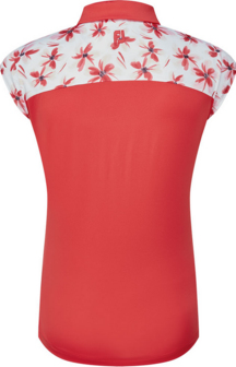 Dames Golfpolo Footjoy Block Floral Print Red