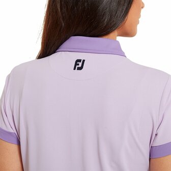 Dames Golfpolo Footjoy Colour Block Lila Paars